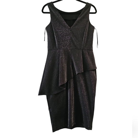 NWT Peplum Glitter Knit Dress, Gabby Skye - Picture 3 of 7